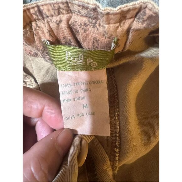 Pulp women mid rise tencel crop capris pants M - Picture 7 of 8